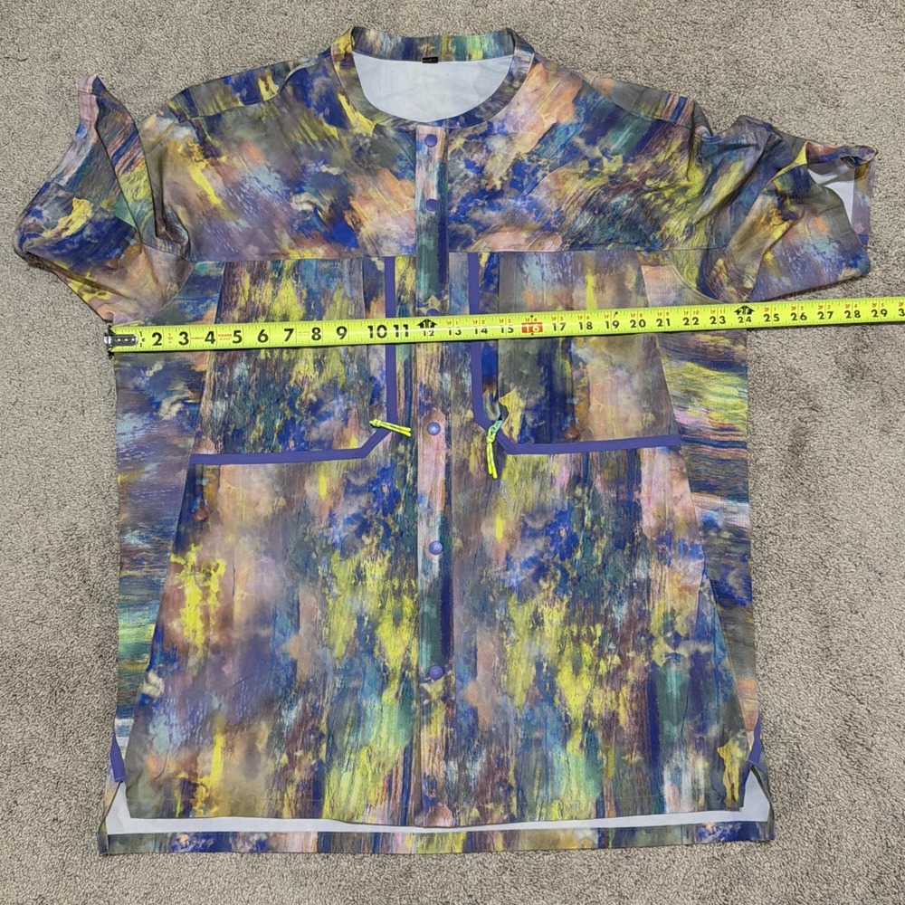 Lululemon Water Repellent Hiking Short Sleeve Colorful Shirt Men's XL Tie Dye - Picture 4 of 8